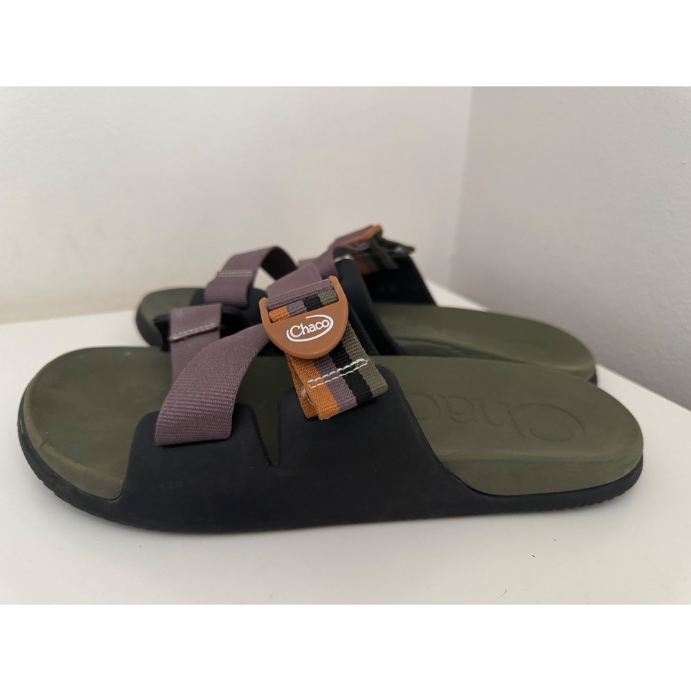 Chaco Chillos Slide Sandals Mens 10 Olive Green Purple Gorpcore JCH108889